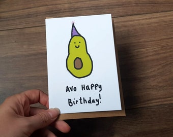 Avocado A6 Birthday Card | Funny Card | Avocado Card