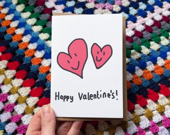 Happy Valentine's Hearts A6 Blank Card | Funny Card