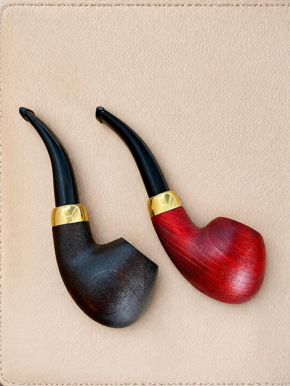 Maple Wood Tobacco Pipe, Handmade Smoking Pipe, Wooden Pipe with Acrylic Mouthpiece, Classic Gentleman Gift, Father’s Day Gift