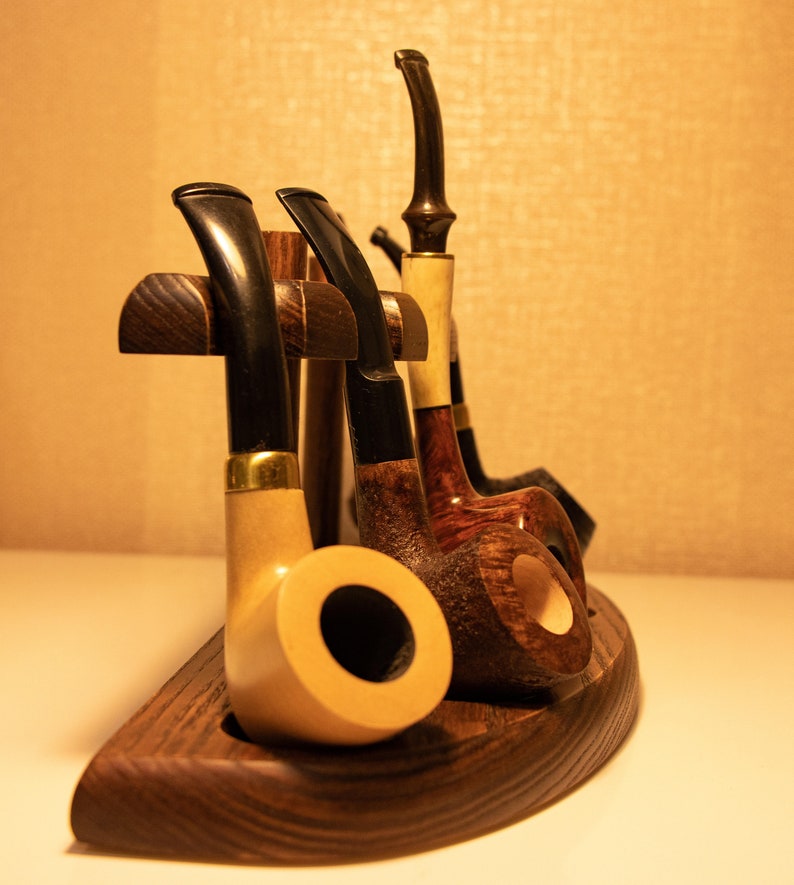 Smoking Pipe Holder for 7 Smoking Pipes Hand Carved Rack Etsy