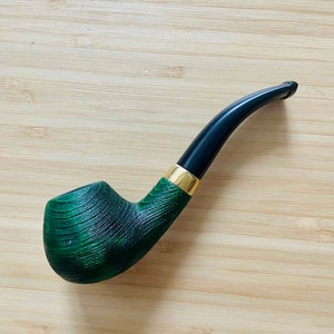 Sandblast smoking pipe of maple tree Handcarved bowl Wooden smoking pipe Tobacco pipe Anton pipe