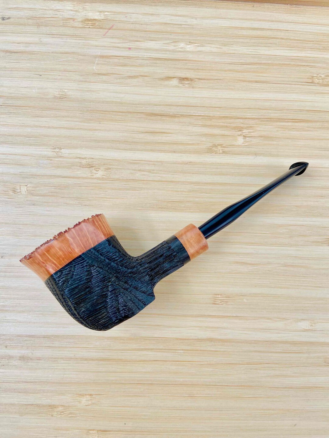 Smoking Pipe of Morta Exclusive Pipe With Vulcanite Stem Briar Ring