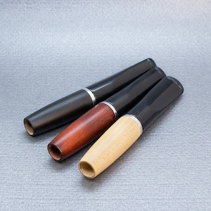 Cigarette Holder 85mm length for regular size cigarettes Handmade cigarette holder of maple tree with acrylic mouthpiece duralumin ring