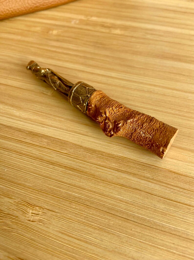 Vintage Pipe Tamper Brass Material Tobacco Tamper Wood Smoking Etsy