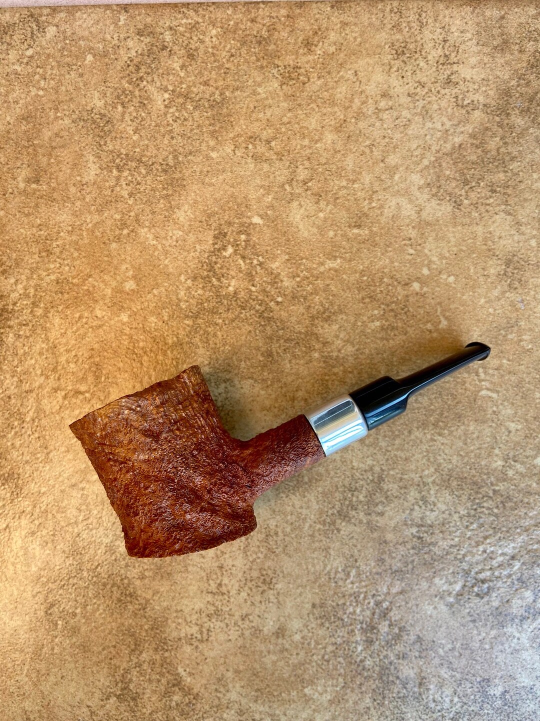 Smoking Pipe of Briar Exclusive Pipe With Vulcanite Stem Duralumin Ring