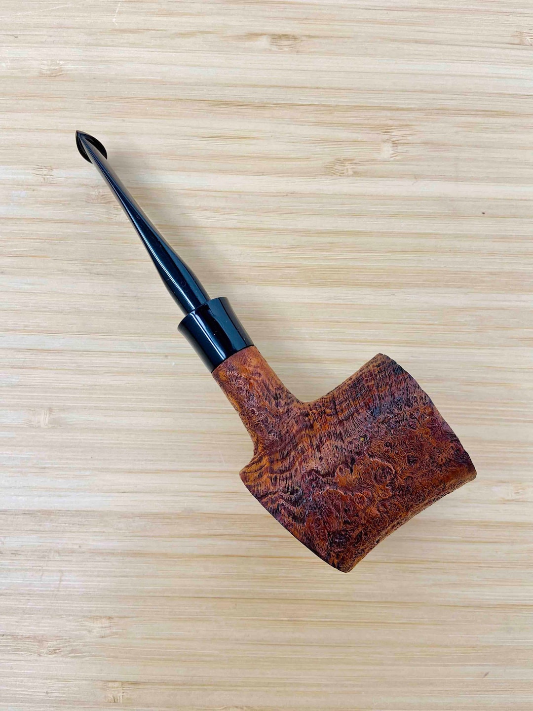 Smoking Pipe of Briar Exclusive Pipe With Vulcanite Stem Etsy