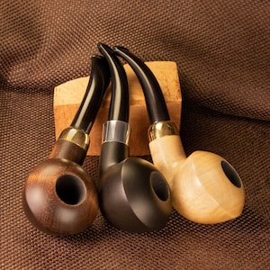 Maple Tobacco Pipe, Rhodesian Prince with Brass Ring & Acrylic Stem Wooden product