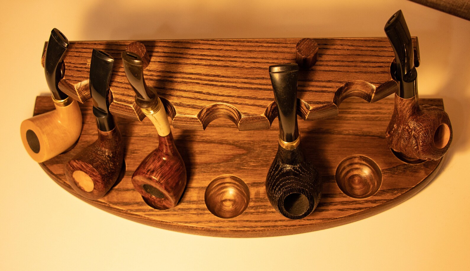 Smoking Pipe Holder for 7 Smoking Pipes Hand Carved Rack Etsy