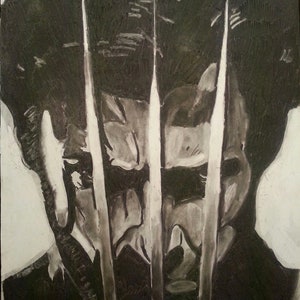Wolverine charcoal drawing print