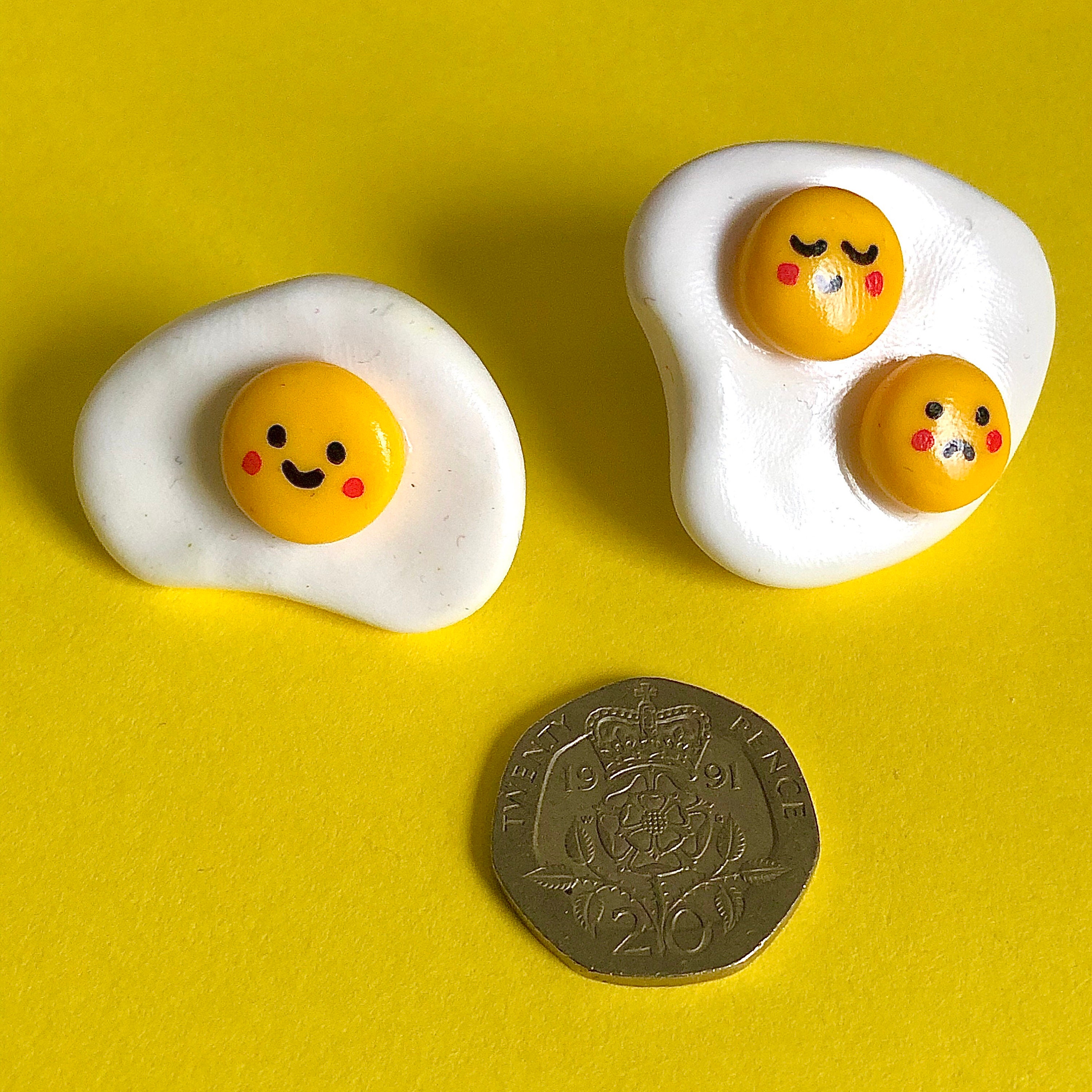 Cute fried egg pins Etsy