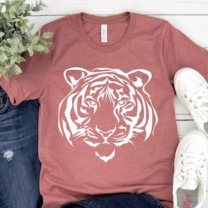 Tiger Face, Tiger Shirt, Animal Prints, Gift for Her, Gift for Him, Personalized Gifts, Animal Face Shirts, Trendy Tiger Shirt, Animal Lover