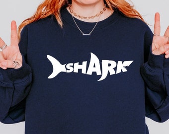 Shark Sweatshirt, Shark Gift, Cute Shark Sweatshirt, Animal Sweatshirt, Animal Lover, Shark Hoodie, Gift for Sweatshirt