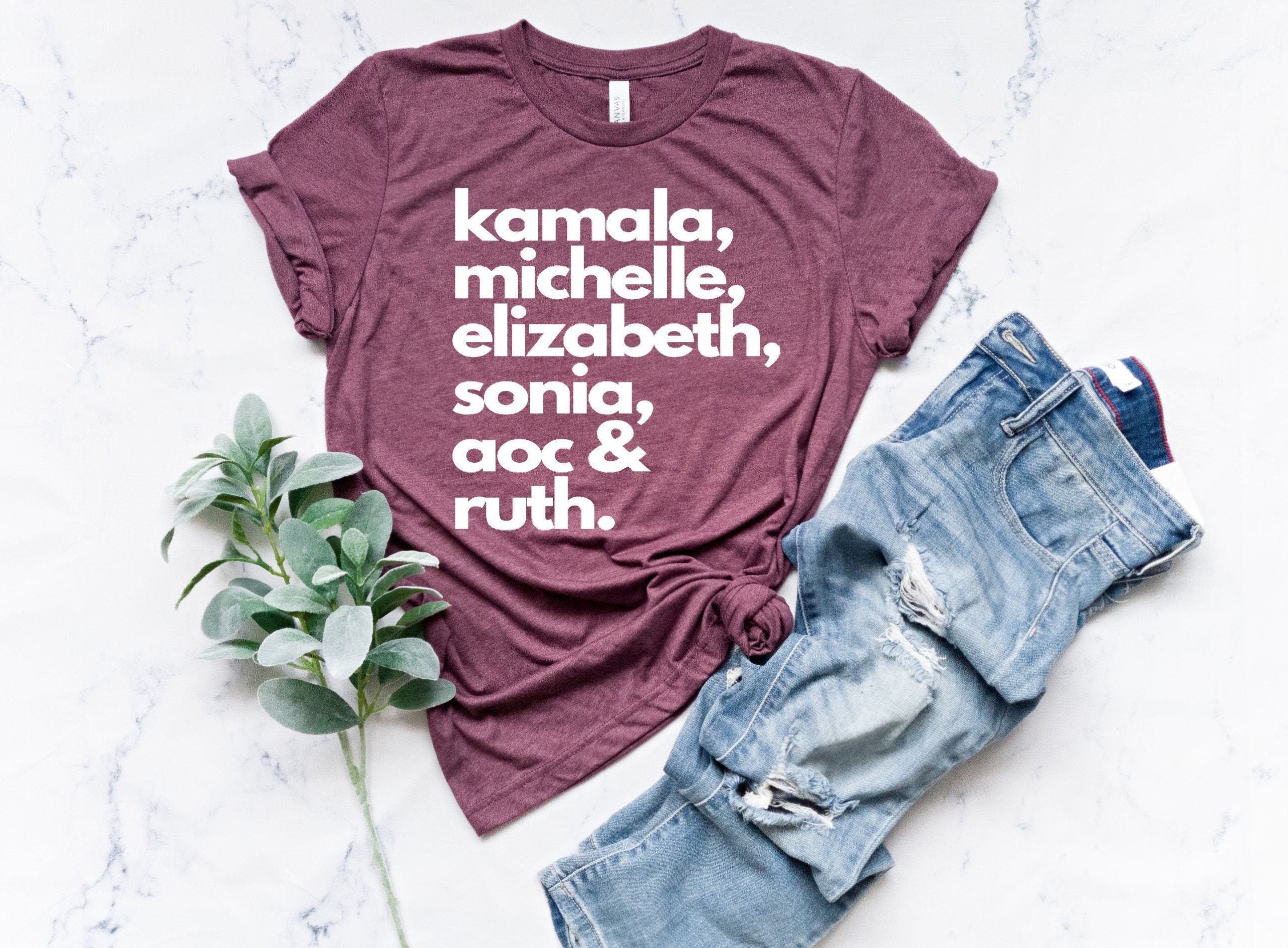 Kamala Michelle Elizabeth Sonia Aoc & Ruth Shirt Badass | Etsy
