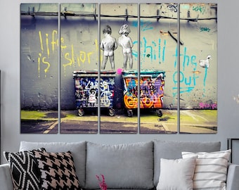 Urban Graffiti Canvas Print: Modern Wall Decor