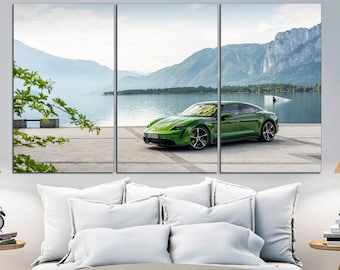 Porsche Taycan Canvas Print: Auto Wall Art