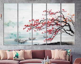 Japanese Landscape Canvas Print: Asian Wall Art