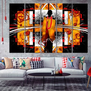 African Canvas Print: Ethnic Wall Decor, Modern Art