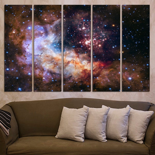 Milky Way wall art decor Milky way wall art gift set Milky way canvas print Gift set to the astrologer Modern milky way decor