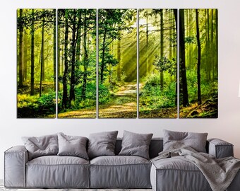 Abstract Forest Canvas Print: Large Tree Branch Wall Art