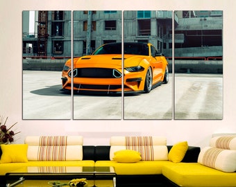 Ford Mustang Canvas Print: Garage Art Decor