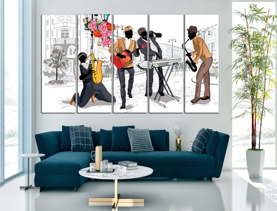 Jazz Band Canvas Art Print: Music Wall Decor - Etsy