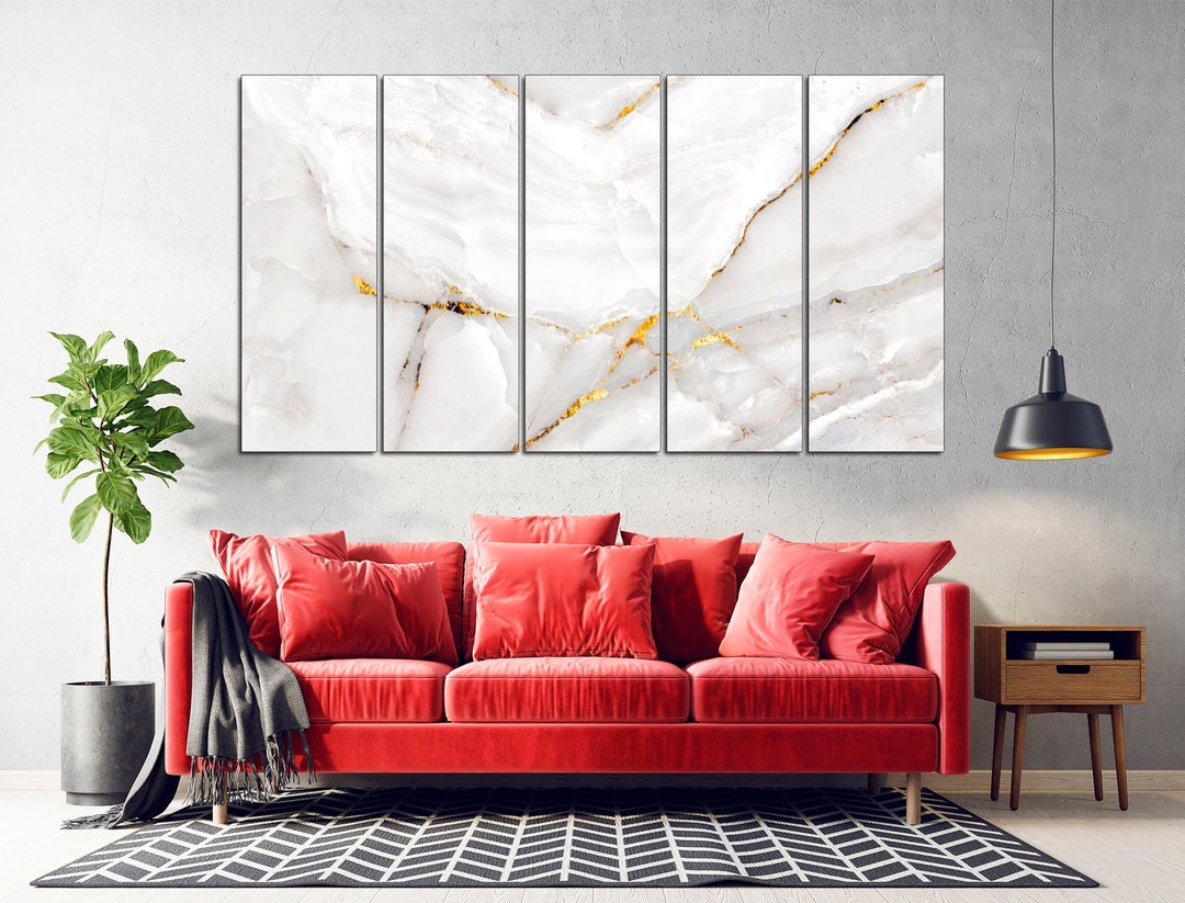 White Gold Abstract Art Modern Wall Art Luxury Wall Decor Etsy