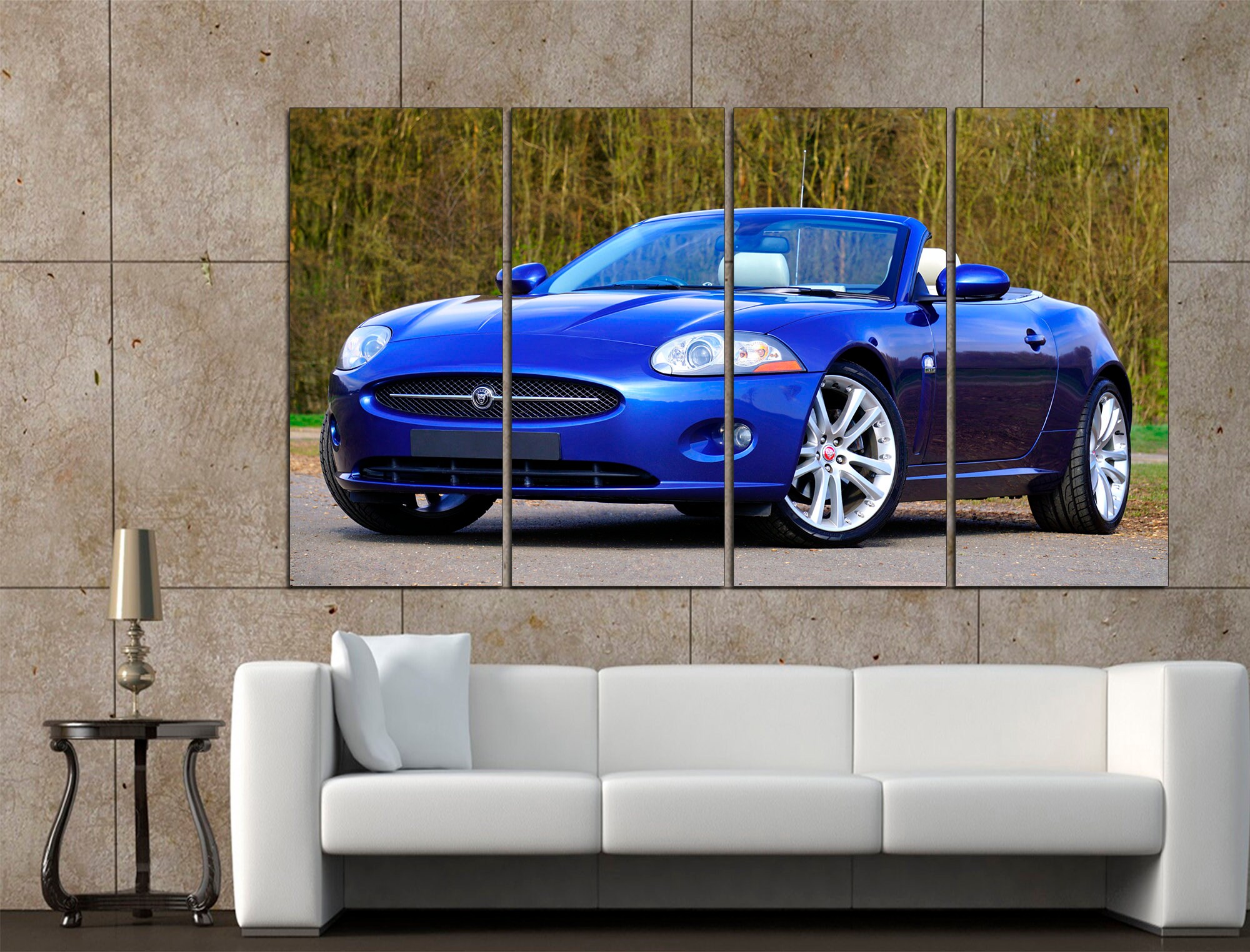 Jaguar canvas print Jaguar poster Jaguar extra large car wall | Etsy