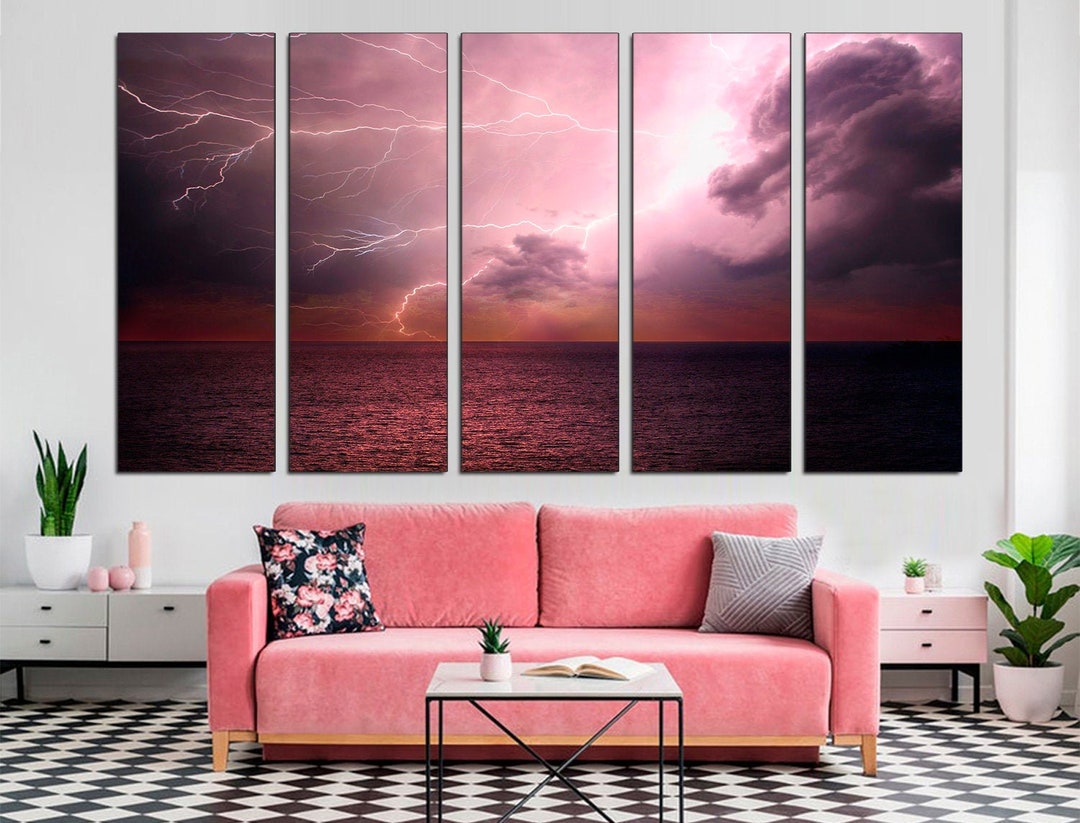 Thunderclouds Lightning Canvas Print: Nature Wall Art - Etsy