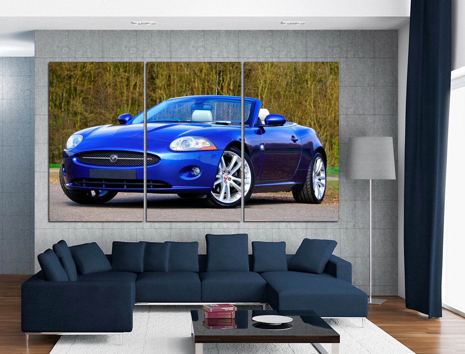 Jaguar canvas print Jaguar poster Jaguar extra large car wall | Etsy