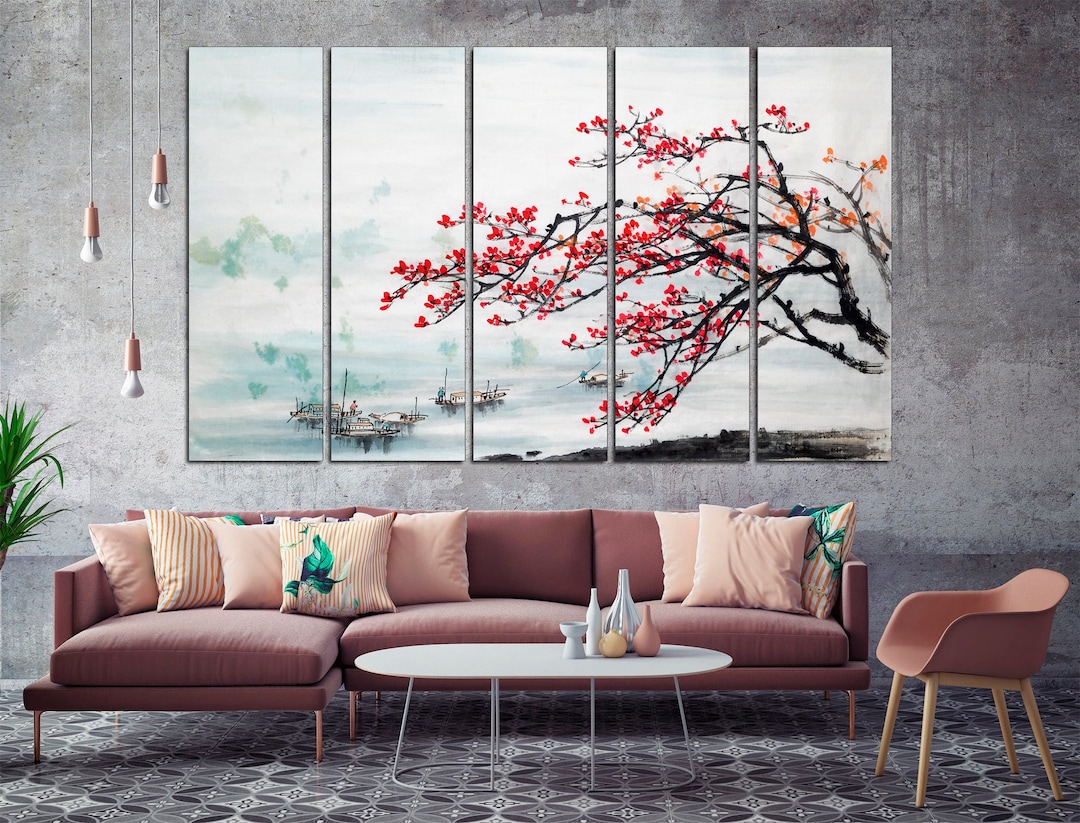 Japanese Landscape Canvas Print: Asian Wall Art - Etsy