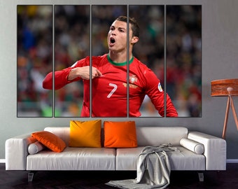 Cristiano Ronaldo Canvas Art: Portugal Soccer Star Print