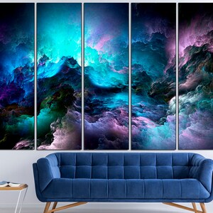 Purple Marble Abstract Canvas Wall Art