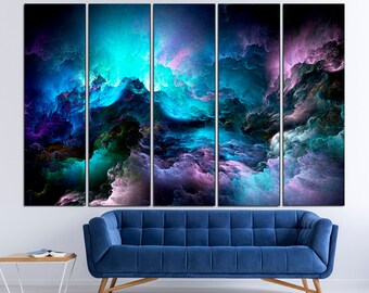 Purple Marble Abstract Canvas Wall Art