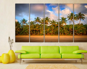 Palm tree wall art Palm canvas art Palm tree print Palm poster Beach palm trees decor Tropical tree print Palm large print