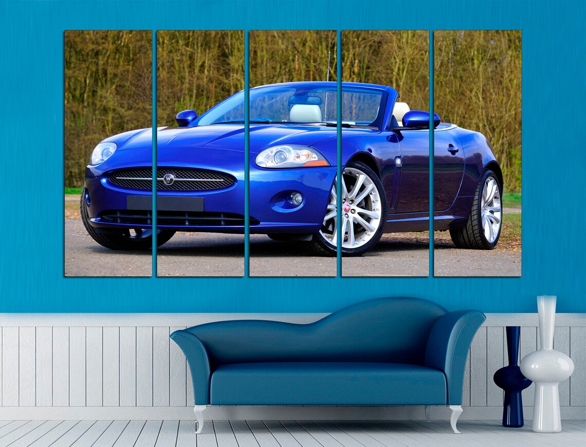 Jaguar canvas print Jaguar poster Jaguar extra large car wall | Etsy