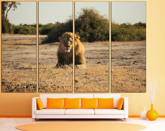 Lion Canvas Wall Art: Extra Large, Ready to Hang
