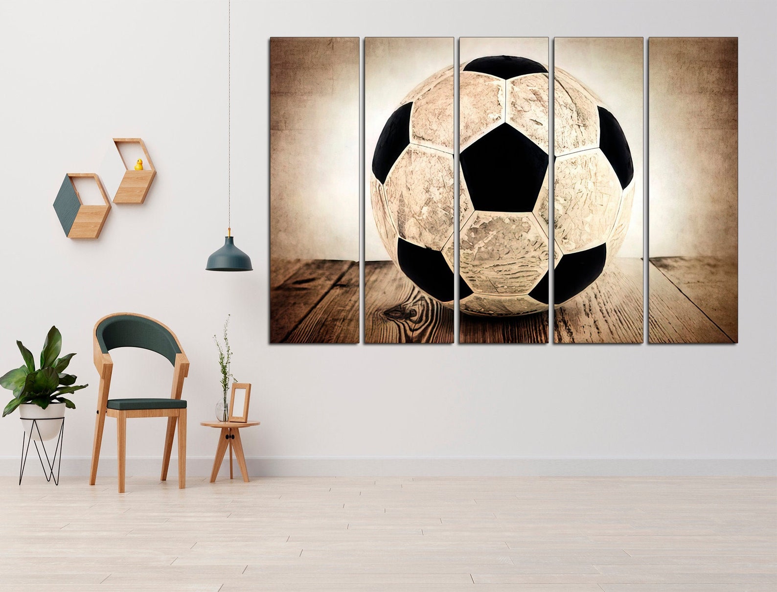 Soccer ball canvas art Football poster Soccer canvas print | Etsy