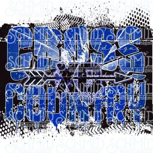 Shattered Cross Country Team Design PNG (digital Download) - Etsy