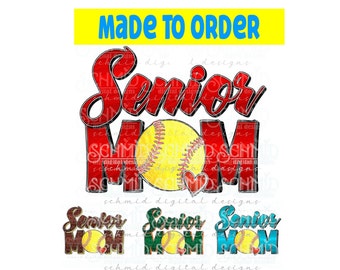 mãe sênior de softball PNG, mãe de softball PNG, design sênior de softball, design de mãe de softball, camisa de mãe de softball png, softball png