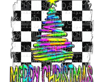 árvore de natal neon png, natal xadrez png, design de natal neon, árvore de natal, camisa de natal png