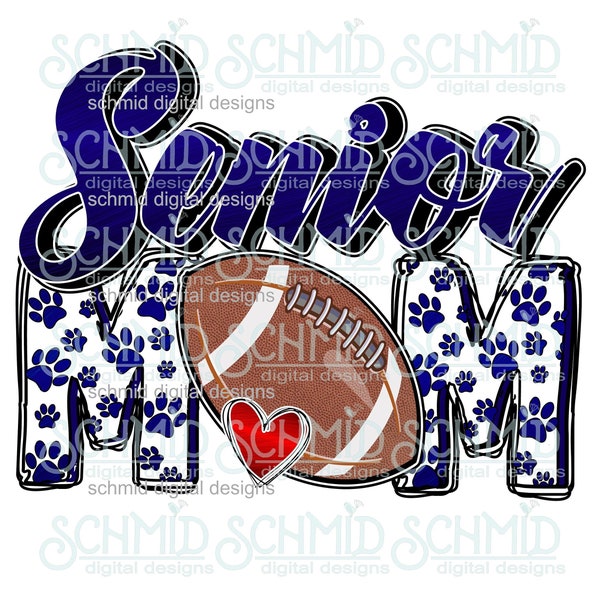 navy blue, football, senior mom football, senior mom png, football shirt design, football mom shirt png, senior mom shirt design