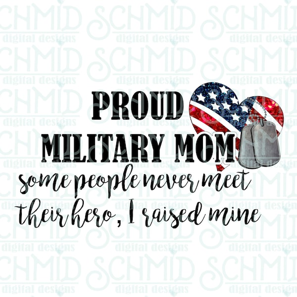 proud MILITARY mom, some people never meet their hero, I raised mine   300 dpi png,