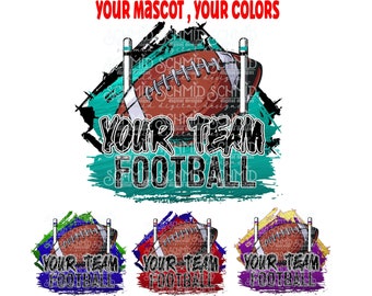 custom football TEAM PNG, football mascot PNG, mascot design, mascot png,  mascot clipart, football team design, football png, your team,