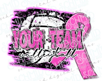 glow, personalized BREASt Cancer VOLLeyball TEAM PNG, pink out VOLLeyball PNG, breast cancer png, mascot png, pink out clipart, VOLLeyball