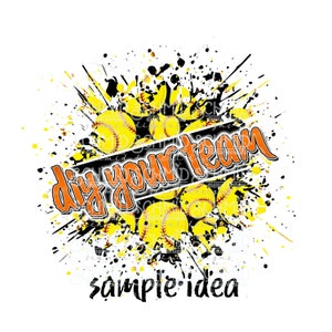 Splatter Softball png, Softball png, Softball Hintergrund png, Softball Hintergrund png, Softball Shirt png, Softball-Shirt-Design