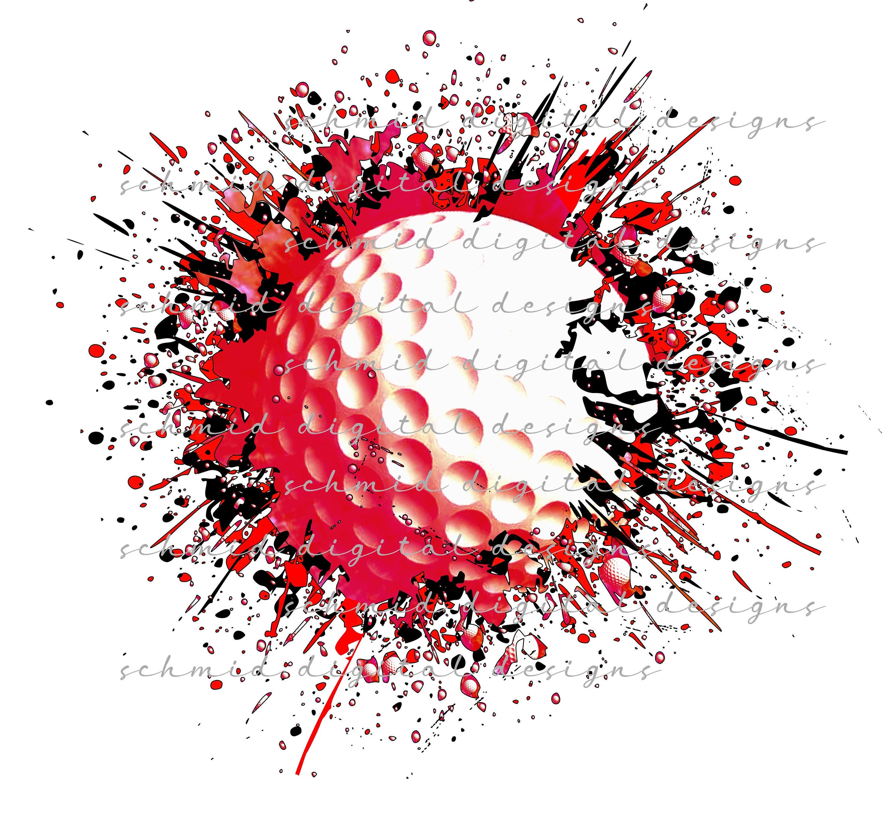 GOLF Red Splatter Golf Png / Golf Png/ GOLF Background Png/ Etsy Hong