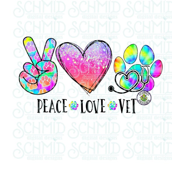 peace love vet png /  veterinarian png / DIGITAL DESIGN