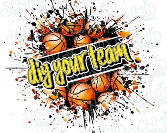 splatter basketball TEAM PNG, basketball mascot PNG, mascot design, basketball team design, basketball shirt png, basketball shirt design
