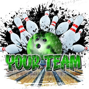 MADE TO ORDER bowling png, bowling design, bowling team png, bowling team name, bowling sublimation png, custom bowling design image 2