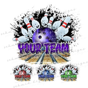 MADE TO ORDER bowling png, bowling design, bowling team png, bowling team name, bowling sublimation png, custom bowling design image 1